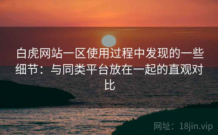 白虎网站一区使用过程中发现的一些细节：与同类平台放在一起的直观对比  第2张