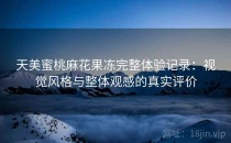 天美蜜桃麻花果冻完整体验记录：视觉风格与整体观感的真实评价