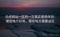 白虎网站一区的一次真实使用体验：哪些地方好用，哪些地方需要适应