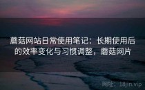 蘑菇网站日常使用笔记：长期使用后的效率变化与习惯调整，蘑菇网片