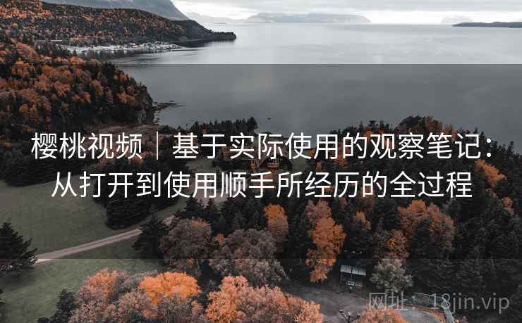 樱桃视频|基于实际使用的观察笔记:从打开到使用顺手所经历的全过程 第2张 樱桃视频|基于实际使用的观察笔记:从打开到使用顺手所经历的全过程 第2张