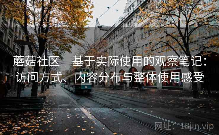 蘑菇社区｜基于实际使用的观察笔记：访问方式、内容分布与整体使用感受  第1张