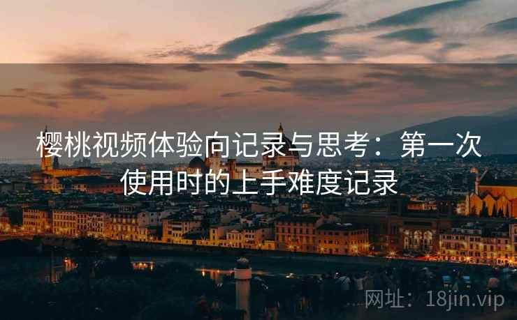 樱桃视频体验向记录与思考：第一次使用时的上手难度记录  第2张